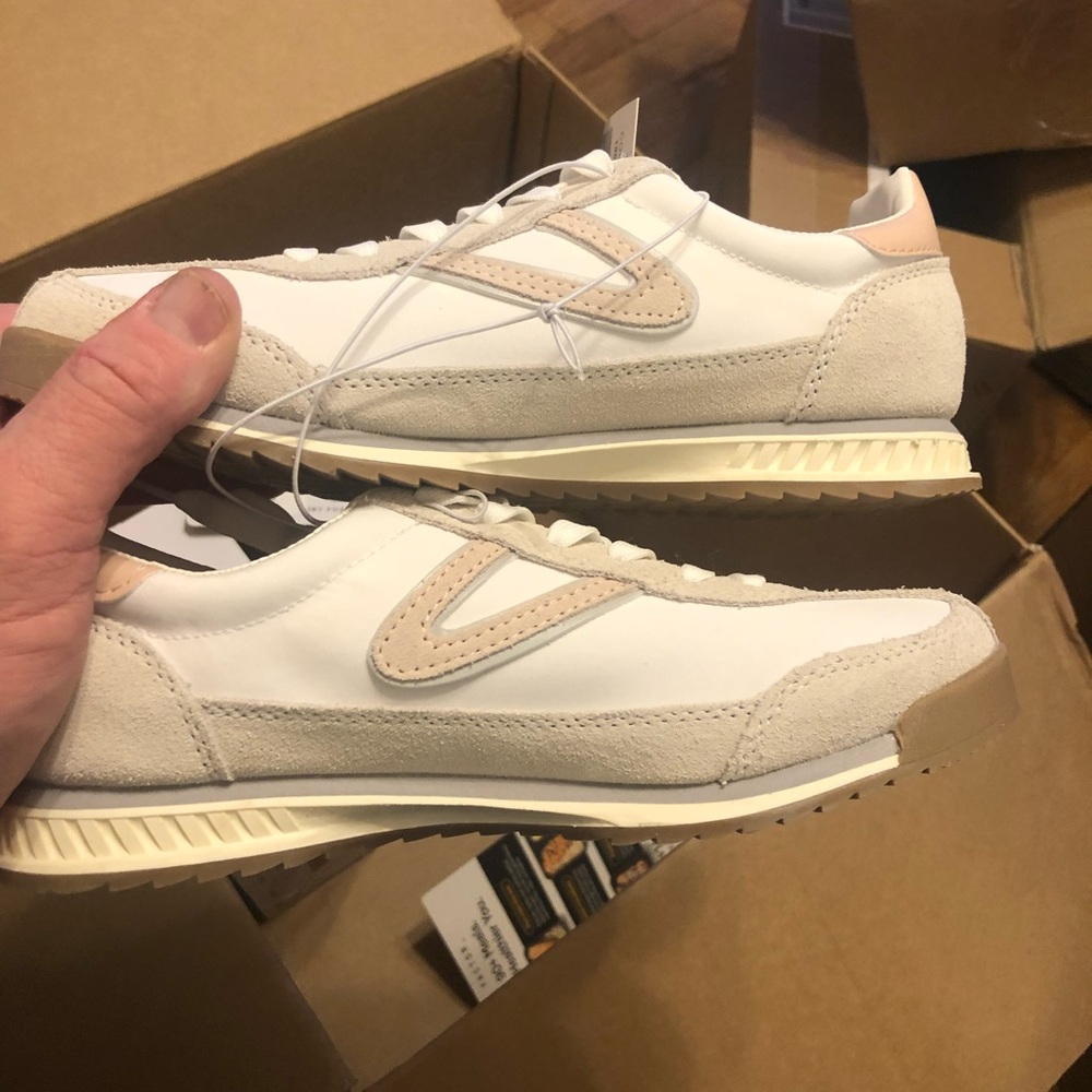 Tretorn White and Cream Athletic Shoes - Picture 6 of 8